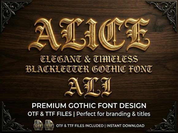 Alice: The Blackletter Font Blending Ancient Luxury with Modern Branding