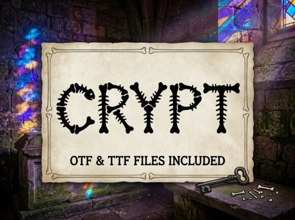 Crypt: A Typeface Built from Bones for Maximum Impact