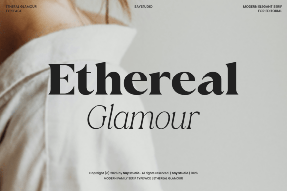 Ethereal Glamour: The Serif Font for Soft Luxury