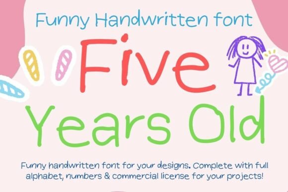 Five Years Old: The Handwritten Font That Captures Childhood Magic
