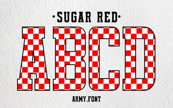 Make Your Brand Unforgettable with the Sugar Red Checkered Font