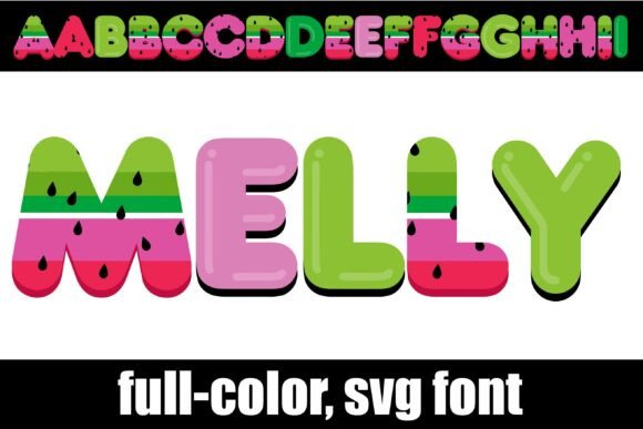 Melly: The Glossy Bubble SVG Font for Joyful Branding