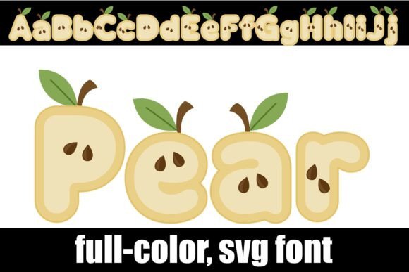 Pear: A Whimsical SVG Font for Handcrafted Autumn Charm