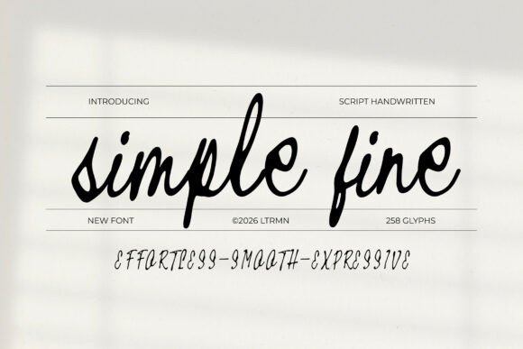 Simple Fine: The Handwritten Script for Authentic Branding